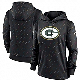 Women's Green Bay Packers Nike Anthracite 2021 NFL Crucial Catch Therma Pullover Hoodie,baseball caps,new era cap wholesale,wholesale hats